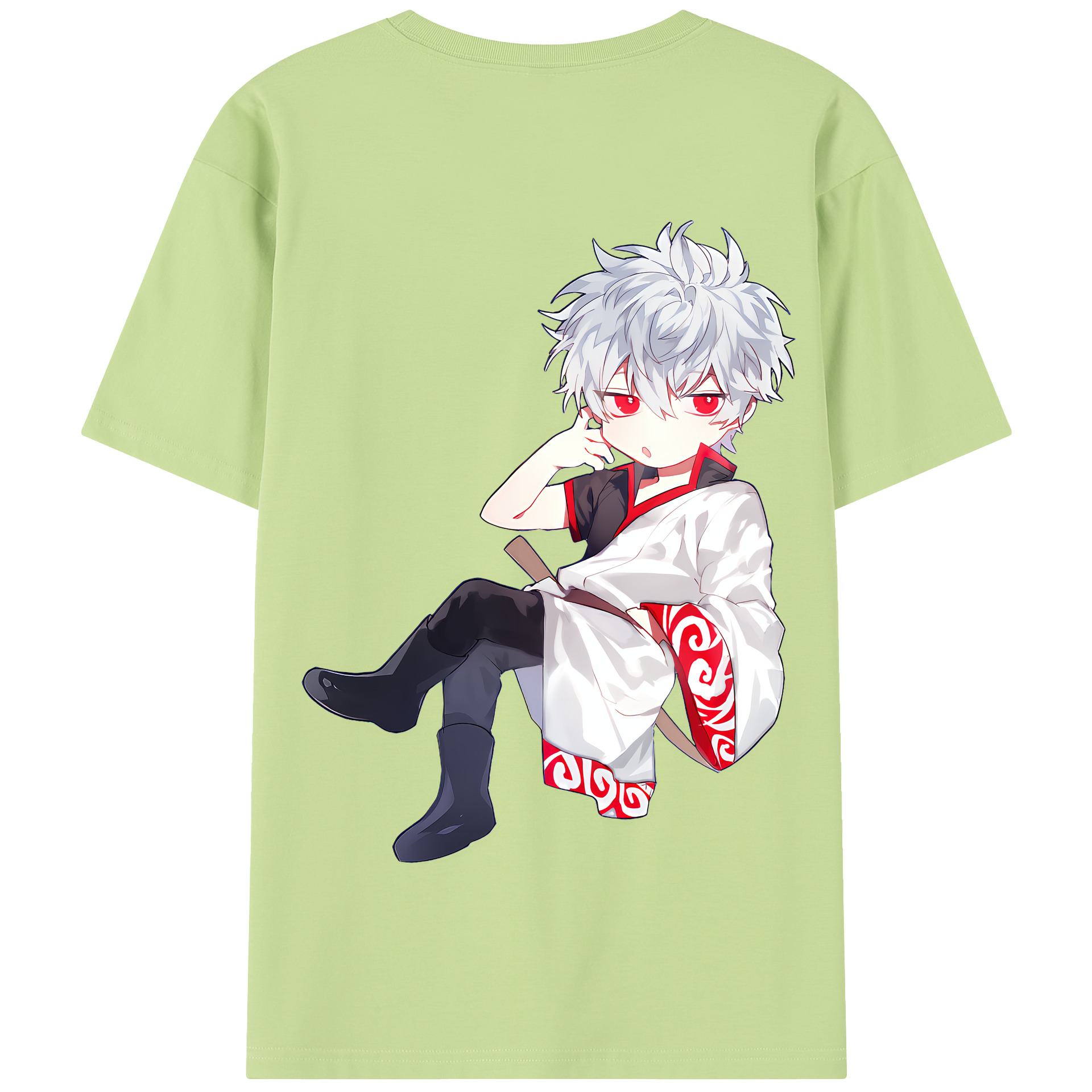 （画像用） ぎんたま 坂田銀時（さかたぎんとき） 神楽 志村新八（しむら しんぱち） GINTAMA Sakata Gintoki Kagura Shimura Shinpachi 綿100％半袖Tシャツ（背面プリント）